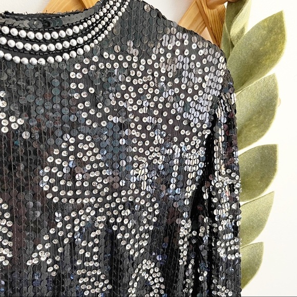 Vintage J.K Laing Sequin Bow Top - Picture 2 of 7
